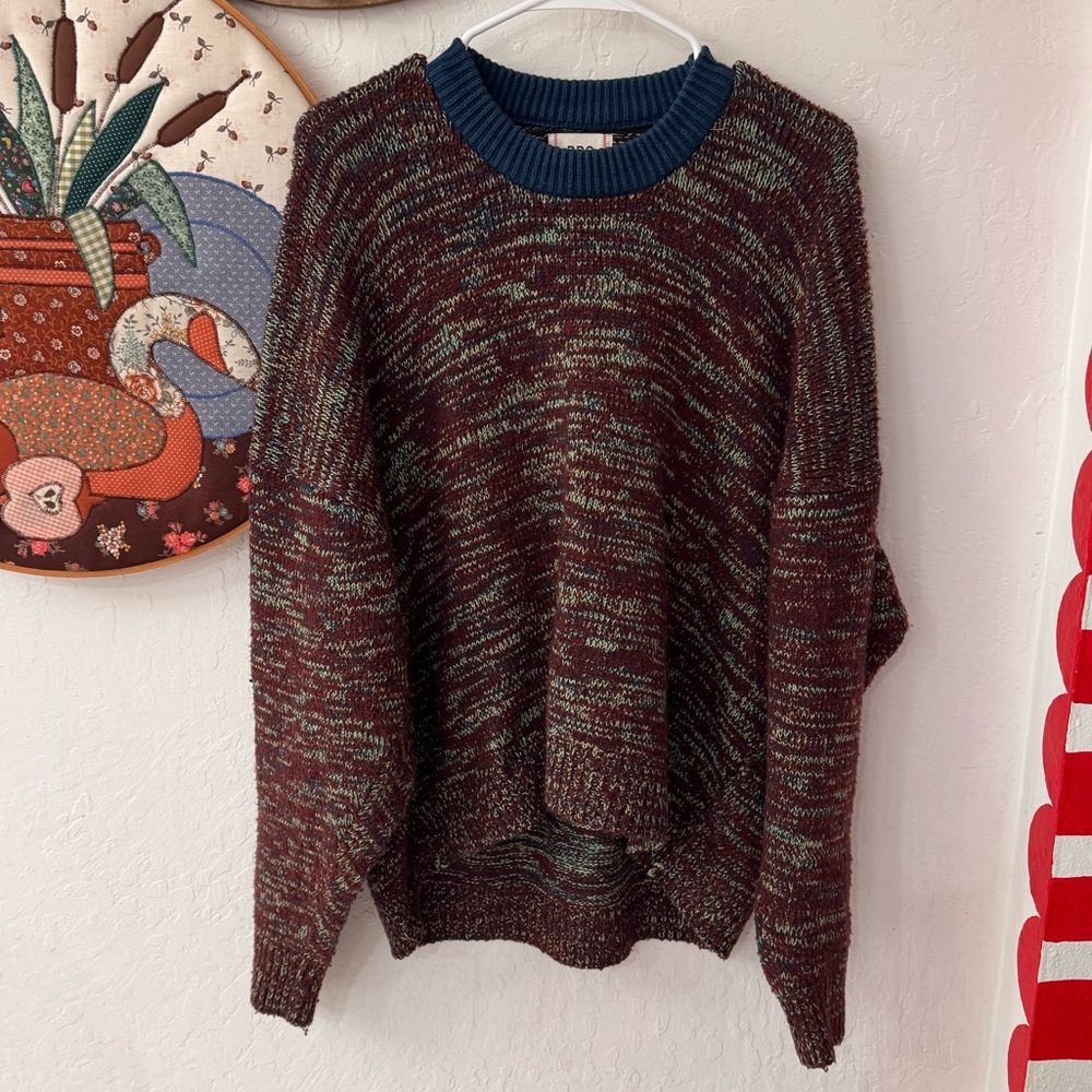 BDG Urban Outfitters Oversized Chunky Knit Sweater Boho Women S Brown Green